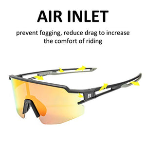 ROCKBROS Polarized Sunglasses for Men Women UV Protection Cycling
