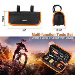 Bike Tool Kit, Bike Repair Kit with Bike Frame Bag, Mini Pump, Multitool,  Tire Lever Patches Bicycle Accessories Set for Adult Bikes Road Mountain